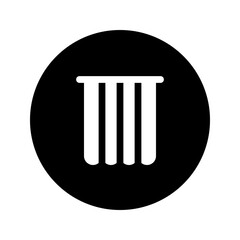 curtain circular glyph icon