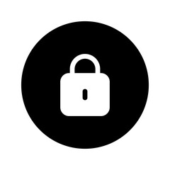 lock circular glyph icon