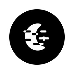 night circular glyph icon