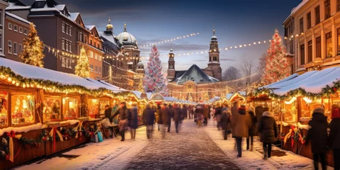 Tuinposter Moskou Beautiful and romantic Christmas markets