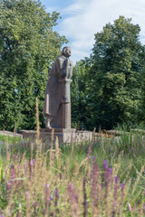 Vilnius, Lithuania AUGUST 13, 2023. Adam Mickiewicz statue