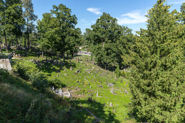 Vilnius, Lithuania AUGUST 14, 2023. The Rossa Cemetery in Vilnius