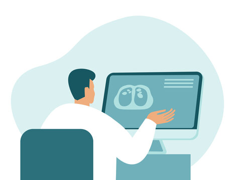 Male doctor scientist Medical health care research concept