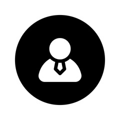 businessman circular glyph icon