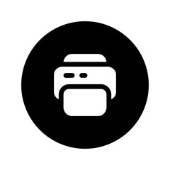 printer circular glyph icon