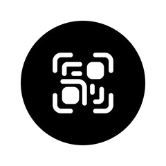 qr code circular glyph icon