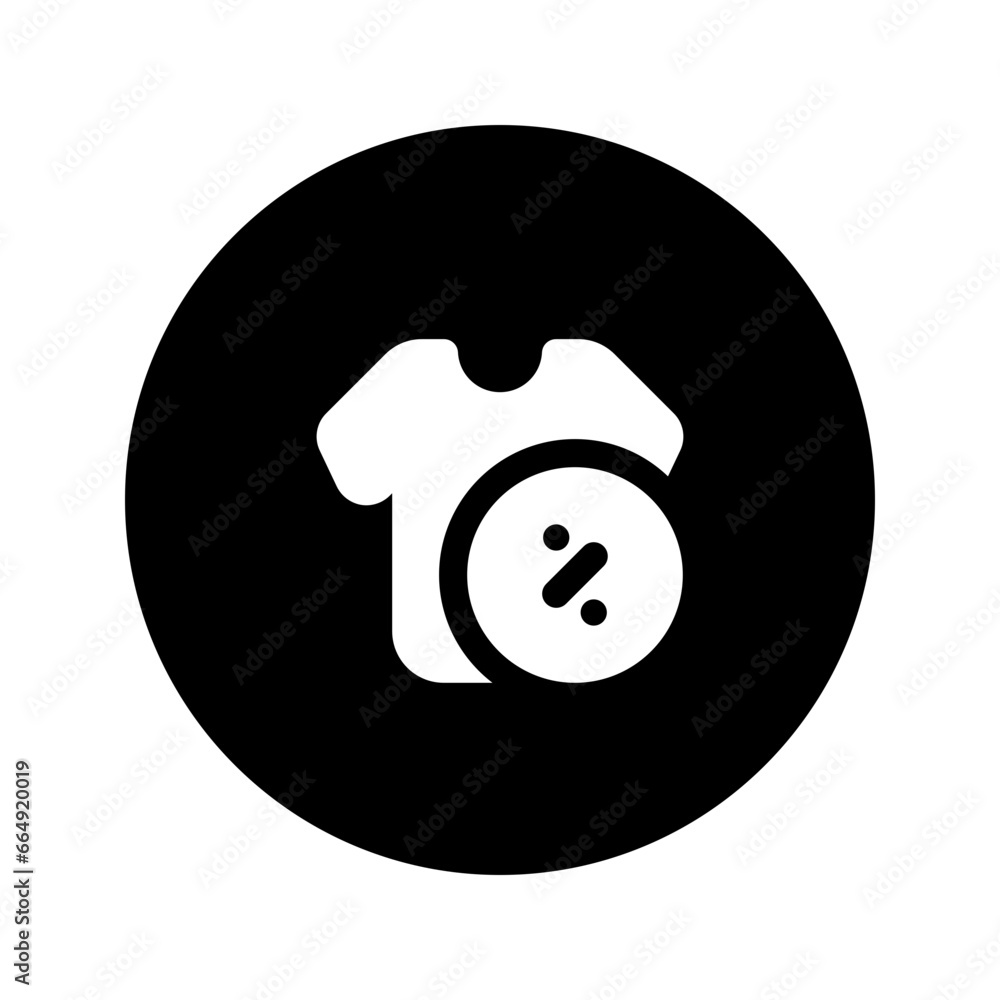 Wall mural tshirt circular glyph icon