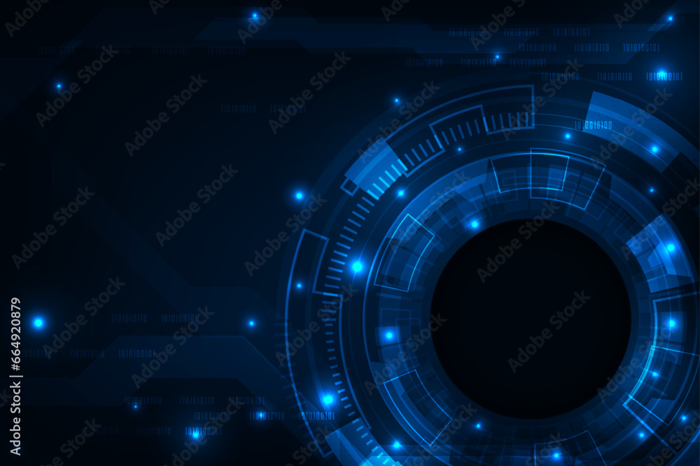 Poster vector abstract digital circuit futuristic with concept technology background.