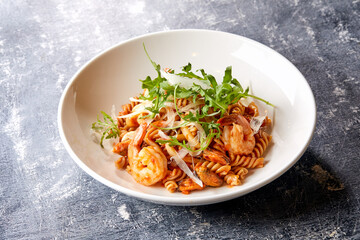 pasta with shrimps and calamari