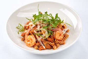 pasta with shrimps and calamari