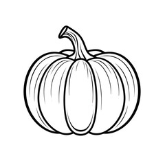 Pumpkin, Halloween black and white picture coloring book.