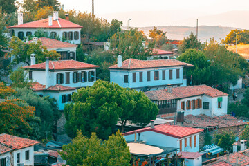 Fototapeta na wymiar Houses and streets of Sirince village in Izmir Selcuk