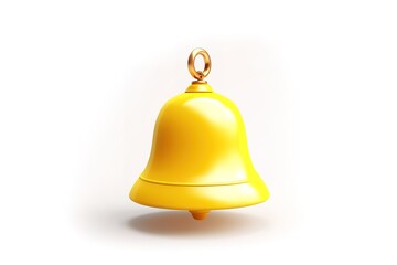 golden bell isolated on white background. Generative AI