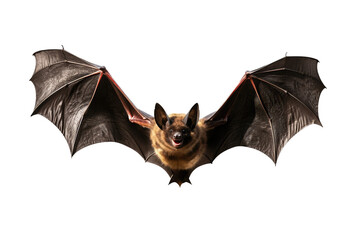 bat flying isolated on white