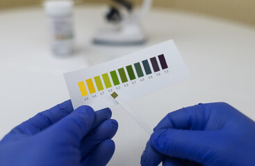 Bacterial Vaginosis. Vaginal pH. Diagnostic. Scale by which you can measure whether acidity normal or not. Normal acidity level shown in colors and must be compared with standard. Laboratory and home