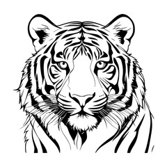 tiger head vector illustration