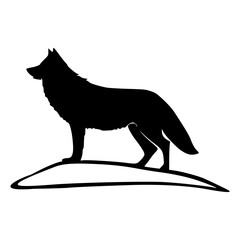 wolf silhouette vector illustration