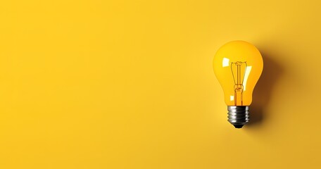 illustration of yellow lights on a yellow background. Generative AI
