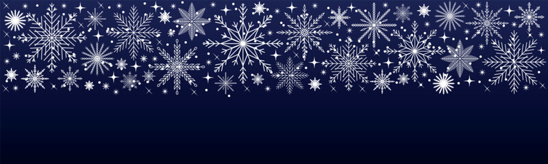 Fototapeta na wymiar christmas card with snowflake border vector illustration