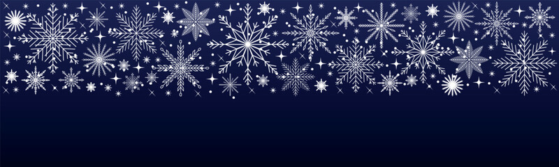 christmas card with snowflake border vector illustration