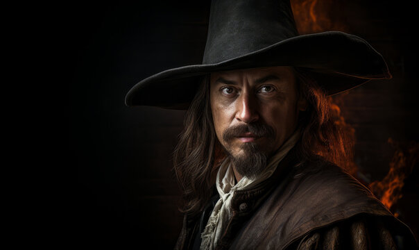 Fictional portrait of Guy Fawkes now celebrated through bonfire night in the UK