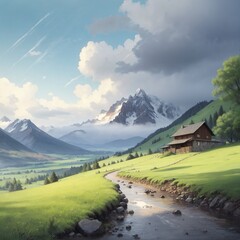 Fototapeta premium mountain road in the mountains