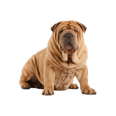 Shar Pei dog breed no background