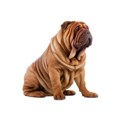 Shar Pei dog breed no background