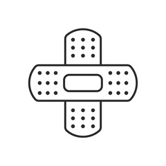 Medical patch, plaster, band, bandage icon. Band aid icon, sign, illustration