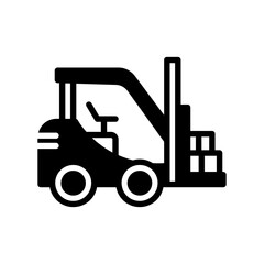 Fork Lift  Icon in vector. illustration