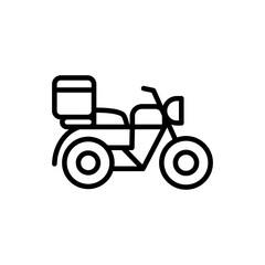 Delivery Bike Icon in vector. illustration