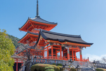 The most beautiful viewpoint of Kiyomizu-dera Temple is a popular tourist destination in Kyoto,...