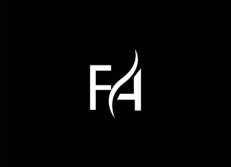 FA letter logo design and initial logo
