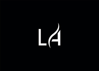 LA letter logo design and initial logo
