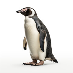 Penguin side profile isolated on white background