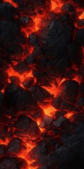 Background texture of flowing lava. The molten magma engulfs the earth, turning it into a grungy, cracked surface. This abstract illustration captures the danger and power of a volcanic explosion.