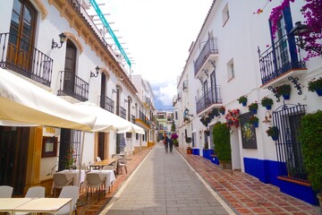 street in the old town of Marbella, Málaga, Andalusia, Spain