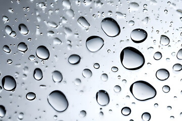 Raindrops on a window on a black background.