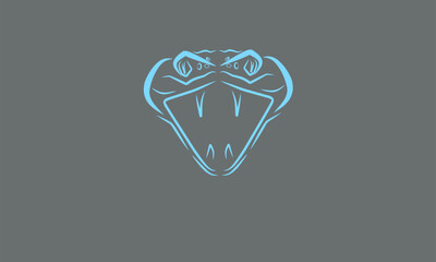 unique snake logo template, snake head logo illustration, snake face.