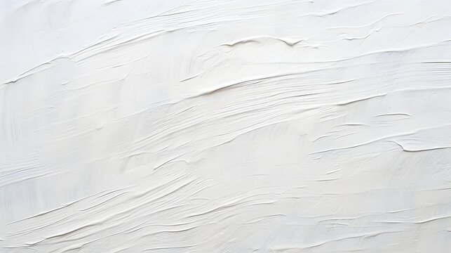 Close up of oil painting texture with brush strokes and palette knife strokes in white and grey colors