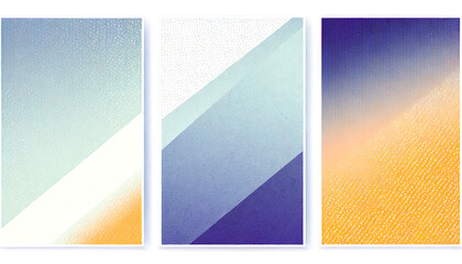 Set of blue and yellow abstract backgrounds, template for design.
