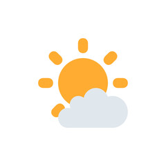 🌤️ Sun Behind Small Cloud 