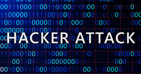 Hacker attack system hacked computer glitch virus inter system hacking concept. Cybersecurity data breach malware system crash error generate message backdrop.