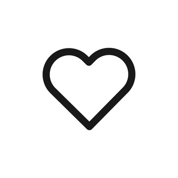 Heart icon. Heart line simple icon, outline sign