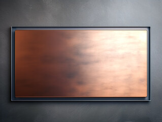 Glossy bronze rectangle with space for text.