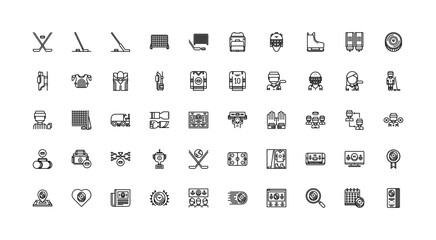 hockey icon set