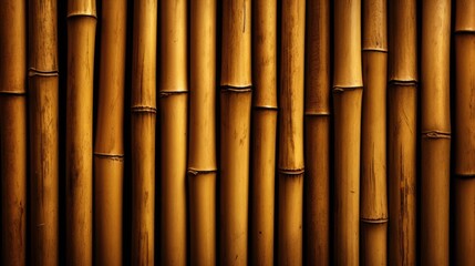 Fototapeta premium Yellow dry bamboo texture background for interior or exterior design.