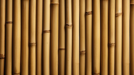 Fototapeta premium Yellow dry bamboo texture background for interior or exterior design.