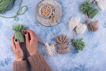 Hand made Christmas boho style garland