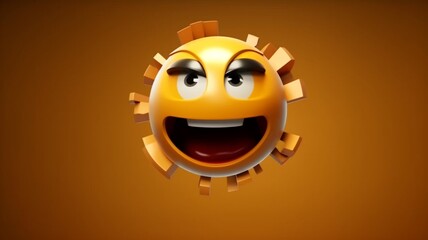 happy smiley face, emotion face. Generative in ai